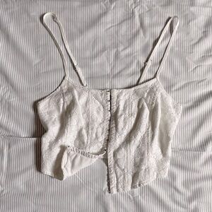 Wild Fable White Lace Corset Tank Top